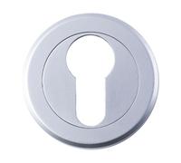 Loops 50mm Euro Profile Round Escutcheon Beveled Edge Concealed Fix Satin Chrome Loops Multicolor