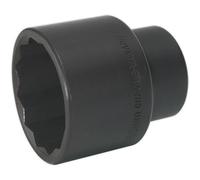 Loops 50mm Forged Bi-Hex Impact Socket - 3/4" Sq Drive - Corrosion Resistant - Steel in Metallics Loops Metallics