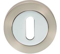 Loops 50mm Lock Profile Escutcheon 10mm Depth Concealed Fix Satin Nickel/Chrome in Metallics Loops Metallics