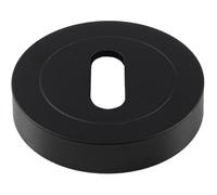 50mm Lock Profile Round Escutcheon Concealed Fix Matt Black Keyhole Cover