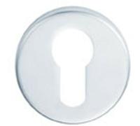 Loops 52mm Euro Profile Round Escutcheon Concealed Fix Satin Stainless Steel in Metallics Loops Metallics