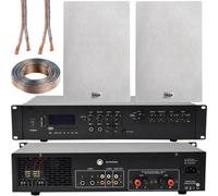 Loops 550W Bluetooth Sound System & 2X 140W In Wall Speakers - 2 Zone Multi Room Amp