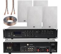 Loops 550W Bluetooth Sound System & 4X 140W In Wall Speakers - 2 Zone Multi Room Amp