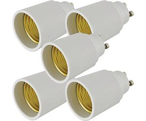 Loops 5x Light Bulb Adapter - GU10 Bayonet Male to E27 Edison Socket-Converter 60W LED
