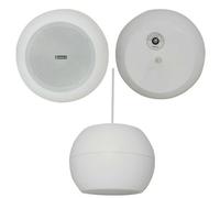 Loops 6.5" 30W White Hanging Suspended Pendant Ceiling Speaker 100V & 8Ohm Background