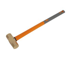 Loops 6.6lb Sledge Hammer - Non-Sparking - Fibre Glass Shaft - Shock Absorbing Grip in Clear Loops Clear