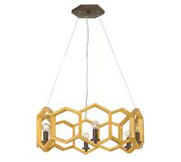 Loops 6 Bulb Ceiling Pendant Light Fitting Sunset Gold LED E14 60W Bulb Loops Multicolor