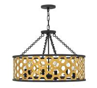 Loops 6 Bulb Ceiling Pendant Light Fitting Sunset Gold LED E14 60W Bulb Loops Multicolor