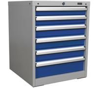 Loops 6 Drawer Industrial Cabinet - Heavy Duty Drawer Slides - High Quality Lock Loops Multicolor