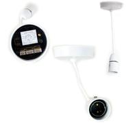 Loops 6" Flex Cable - White Ceiling Rose Pendant Hanging LED Light Bulb - Lamp Shade Holder Down Lampholder - Bedroom/Room