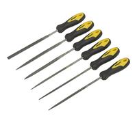 Loops 6 Piece 100mm Needle File Set - Comfort Grip Handles - Precision Micro Files Loops Multicolor