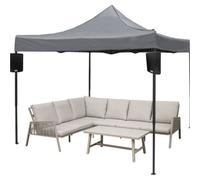 Loops 6-Piece Outdoor Sofa Set With Pop-Up Gazebo And Bluetooth Speaker System