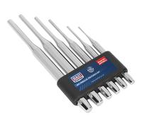 Loops 6 Piece PREMIUM Parallel Pin Punch Set - Hardened & Tempered - Polished Chrome Loops Multicolor