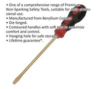 Loops 6 x 150mm Slotted Screwdriver - Non-Sparking - Soft Grip Handle - Die Forged Loops Multicolor