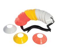 Loops 60 Pack Assorted Mini Saucer Cone Marker Set - 12.5Cm Round Football Pitch Kit