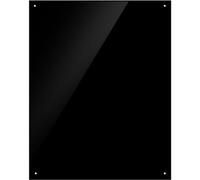 Loops 60Cm X 75Cm Elegant Black Glass Kitchen Splashback - Ideal For Extractor Fans And Hobs