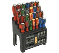 Loops 61 PACK - Hammer Through Screwdriver Nut Driver & Bit Set - Strike Cap & Storage Loops Multicolor