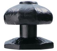 Loops 63mm Octagonal Centre Door Knob Black Antique Hammered Iron Outdoor Handle