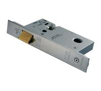 Loops 64mm Architectural Upright Latch Square Forend Satin Stainless Steel in Metallics Loops Metallics