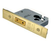 Loops 64mm Euro Profile Deadlock - Polished Brass - Bs En 12209 Security Lock