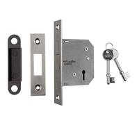 Loops 64mm Residential Standard Profile Deadlock - Satin Nickel - Bs En 12209 Lock