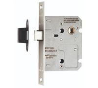 Loops 64mm Reversible Upright Door Latch - Square Nickel Plated Strike Plate Forend