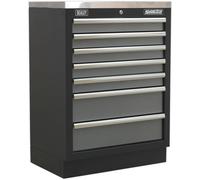 Loops 680mm Modular 7 Drawer Floor Cabinet - Ball Bearing Slides - Locking - 2 Keys Loops Multicolor