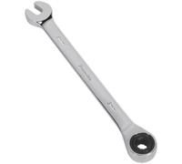 Loops 6mm Ratchet Combination Spanner - Chrome Vanadium Steel - 72 Tooth Ratchet Ring in Metallics Loops Metallics