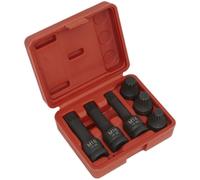 Loops 6pc Impact Spline Socket Bit Set - 1/2" Sq Drive - For VAG Steering Suspension Loops Multicolor