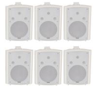 Loops 6X 180W White Wall Mounted Stereo Speakers 8" 8Ohm Loud Premium Audio & Music