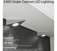 6x LED Triangle Spotlights 240V NATURAL WHITE Under Cabinet Kitchen Light Kit