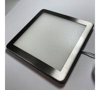 Loops 6x BRUSHED NICKEL Ultra-Slim Square Under Cabinet Kitchen Light & Driver Kit - Natural White Diffused LED in Metallics Loops Metallics