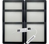Loops 6x MATT BLACK Ultra-Slim Square Under Cabinet Kitchen Light & Driver Kit - Natural White Diffused LED Loops Black