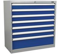 Loops 7 Drawer Industrial Cabinet - 900 x 450 x 900mm - Heavy Duty BB Drawer Slides Loops Multicolor