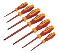 Loops 7 PACK VDE Screwdriver Set - 1000V AC Shock Proof Insulated Shafts Comfort Grip Loops Multicolor