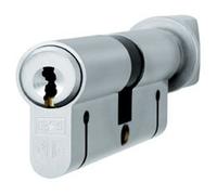Loops 70mm Euro Cylinder & Turn Lock Keyed to Differ 15 Pin Satin Chrome Door Loops Multicolor