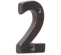 Loops 75mm Matt Black Door Numeral - Number 2 Premium Quality Wall House Sign