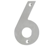 Loops 75mm Satin Stainless Steel Door Numeral - Number 6 9 Premium Quality Wall House Sign