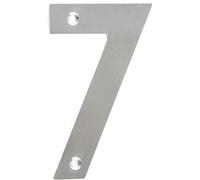 Loops 75mm Satin Stainless Steel Door Numeral - Number 7 Premium Quality Wall House Sign