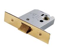 Loops 76mm Flat Latch - Electro Brassed - Square Forend Internal Door - Fire Rated