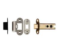 76mm Heavy Sprung Tubular Latch Radius Satin Stainless Steel Door Latch Loops Metallics One Size