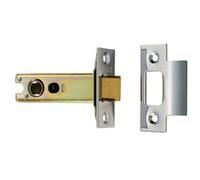 76mm Heavy Sprung Tubular Latch Square Satin Stainless Steel Door Latch