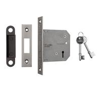Loops 76mm Residential Standard Profile Deadlock - Satin Nickel - Bs En 12209 Lock