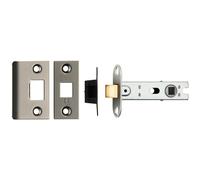 76mm Tubular Mortice Door Latch Bolt Through Square Forends Matt Bronze