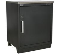 Loops 775mm Heavy Duty Modular Floor Cabinet - One Door - Steel - Adjustable Shelf in Metallics Loops Metallics