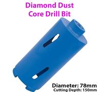 Loops 78mm x 150mm Diamond Core Drill Bit Hole Cutter For Brick Wall / Concrete Block Loops Multicolor