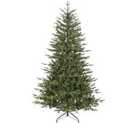 Loops 7Ft Pre-Lit Artificial Christmas Tree With Warm White Led Lights - Realistic Holiday Decor