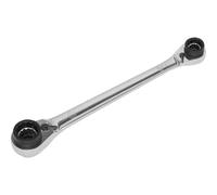 Loops 8-in-1 Double Ended Reversible Ratchet Ring Spanner - Slim Handled Metric Wrench Loops Multicolor