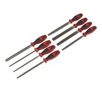 8 Piece Engineers File & Wood Rasp Set - Double Cut - Medium-Coarse - Soft Grip