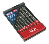 8 Piece Tungsten Carbide Tipped Masonry Drill Bit Set - 3 to 10mm - Flute Shank